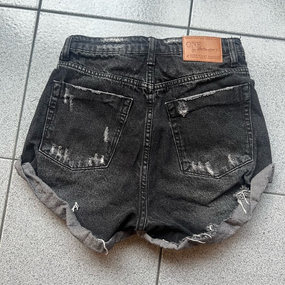 One Teaspoon High Waist Bandits Shorts - Picture 2 of 4